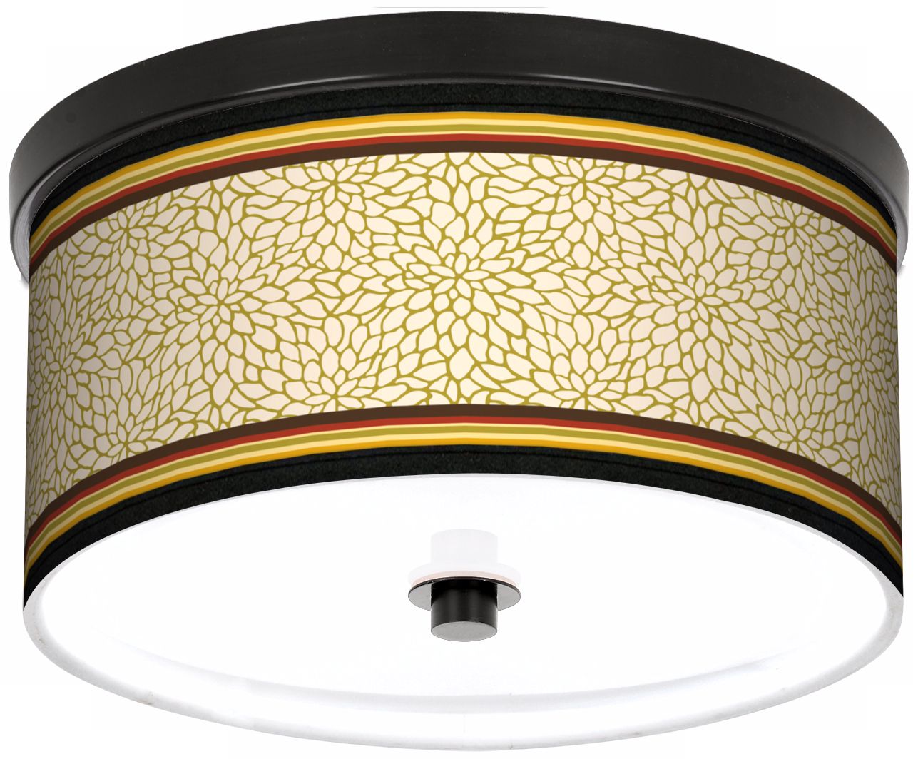 Spice Dahlia 10 1/4" Wide CFL Bronze Ceiling Light