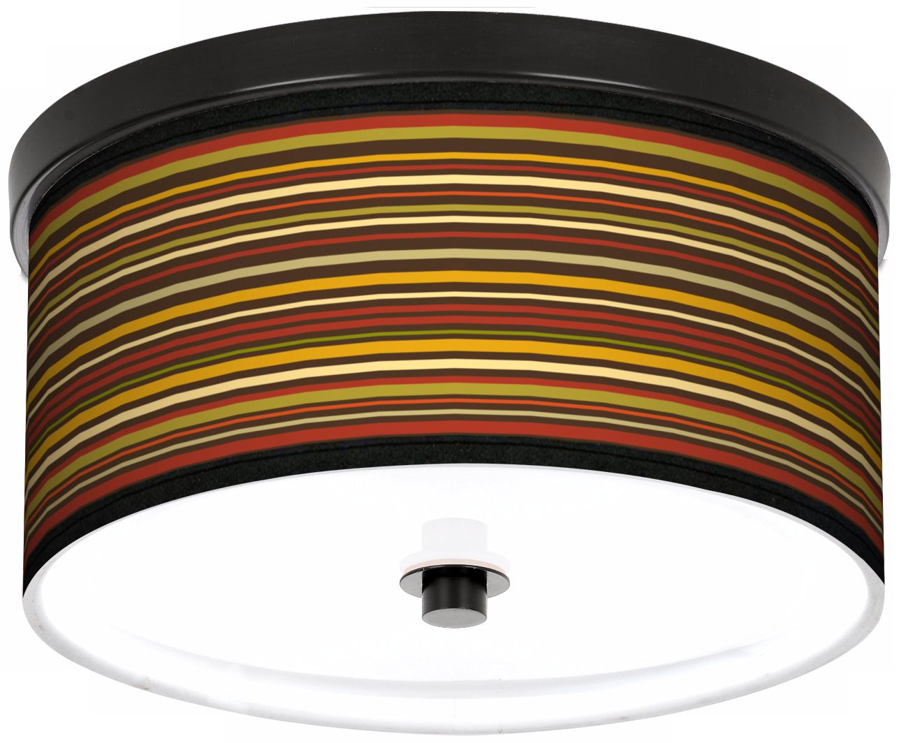 Spice Stripe 10 1/4" Wide CFL Bronze Ceiling Light