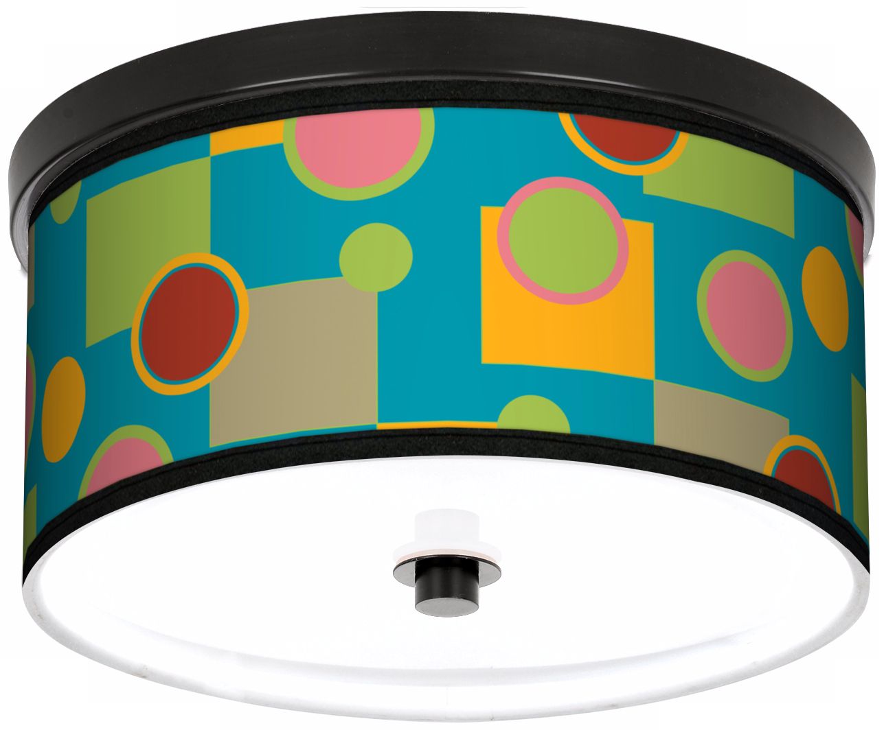 Vibrant Retro Medley 10 1/4" Wide CFL Bronze Ceiling Light