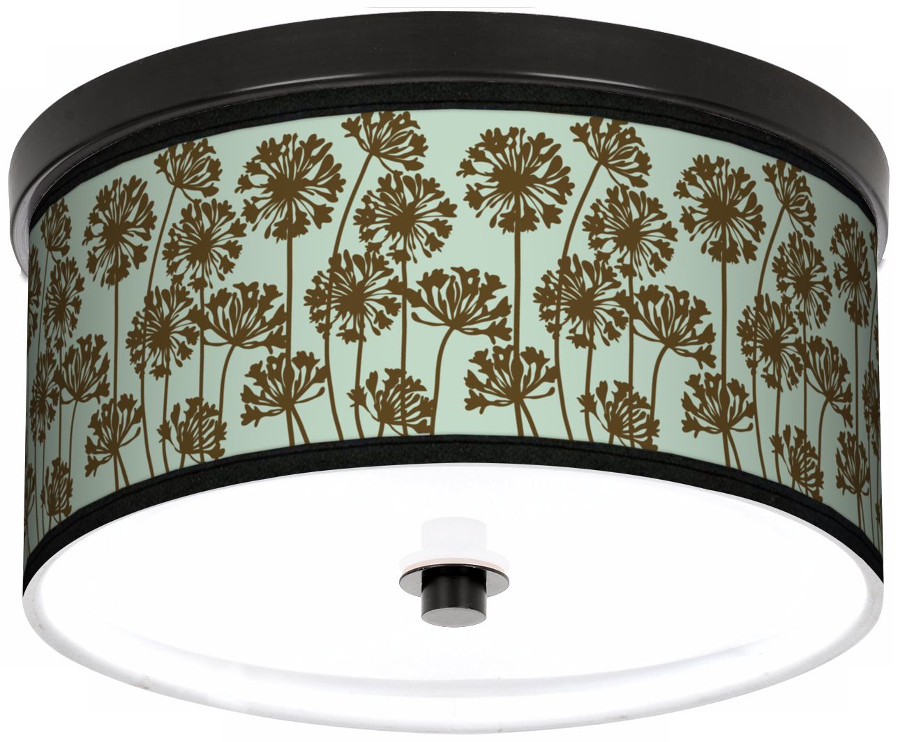 African Lily Ice 10 1/4" Wide CFL Bronze Ceiling Light