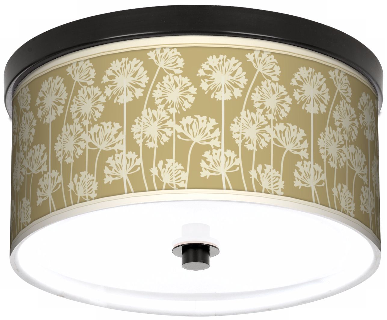 African Lily Spring 10 1/4" Wide CFL Bronze Ceiling Light