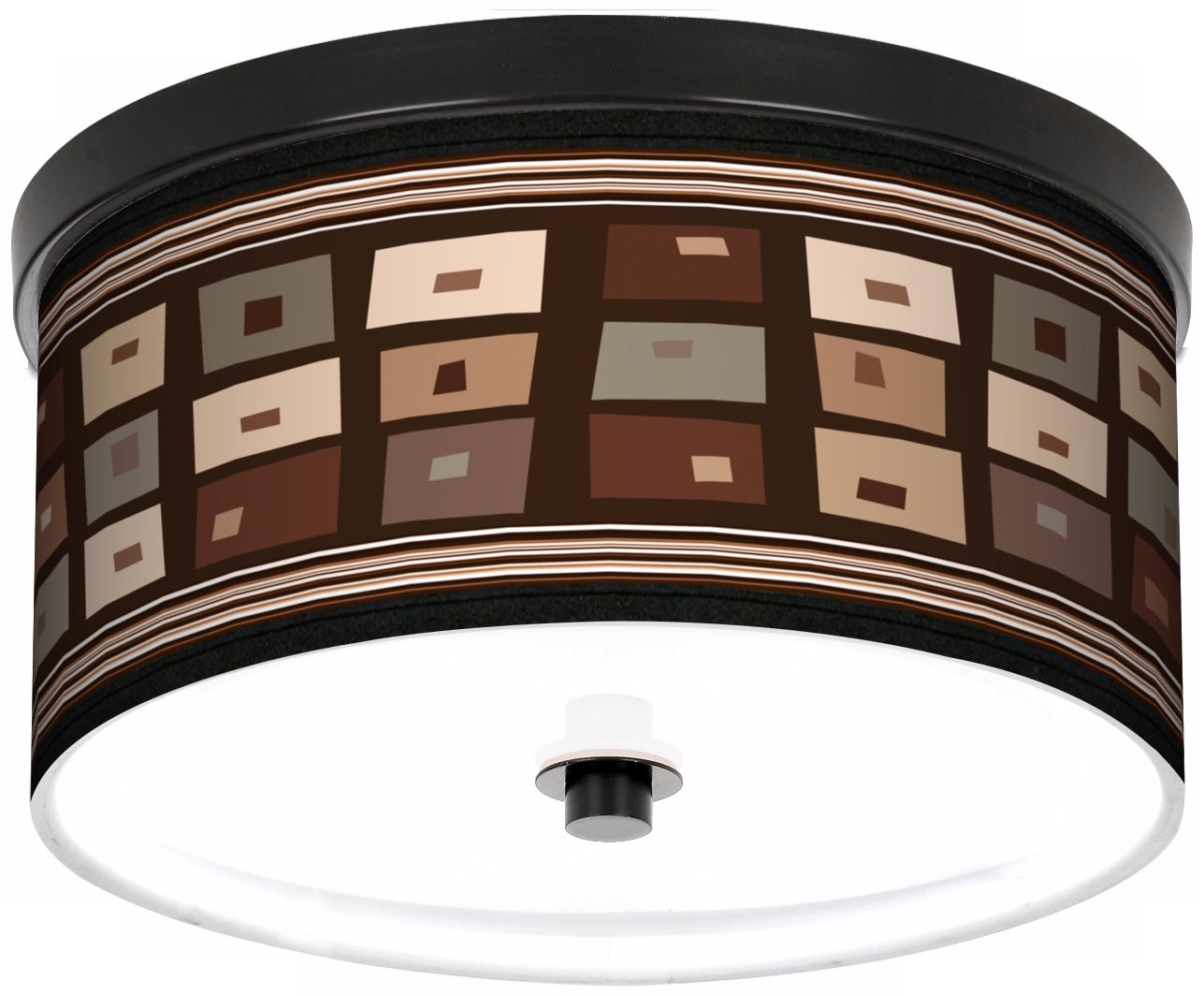 Retro Rectangles 10 1/4" Wide CFL Bronze Ceiling Light