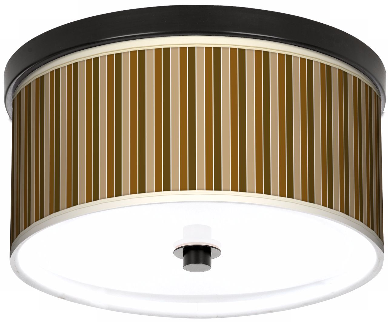 Umber Stripes 10 1/4" Wide CFL Bronze Ceiling Light