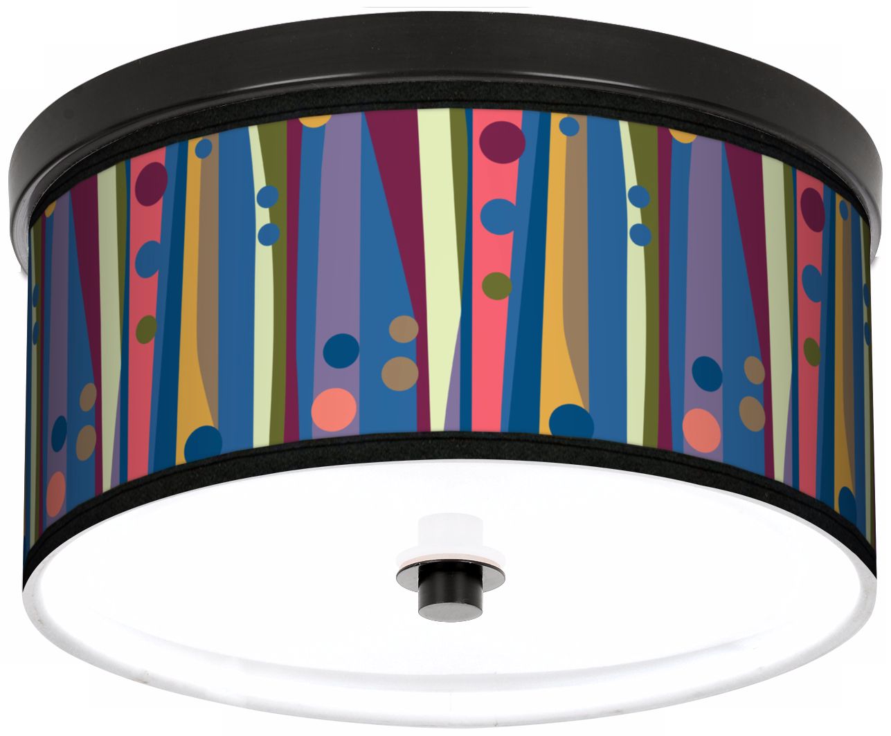 Retro Dots Vertical 10 1/4" Wide CFL Bronze Ceiling Light