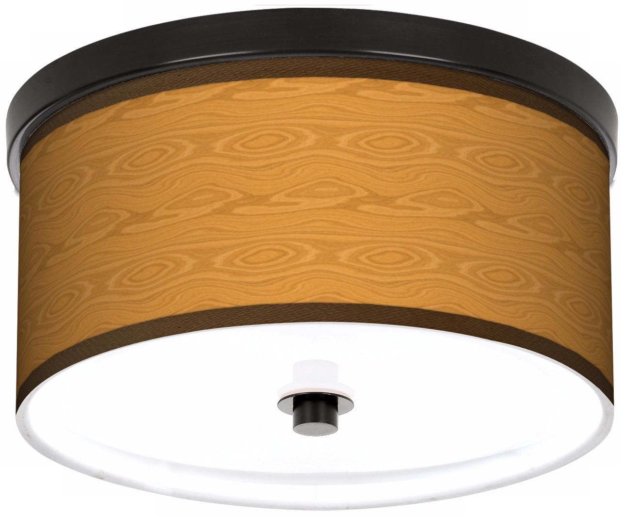 Wood Grain 10 1/4" Wide CFL Bronze Ceiling Light