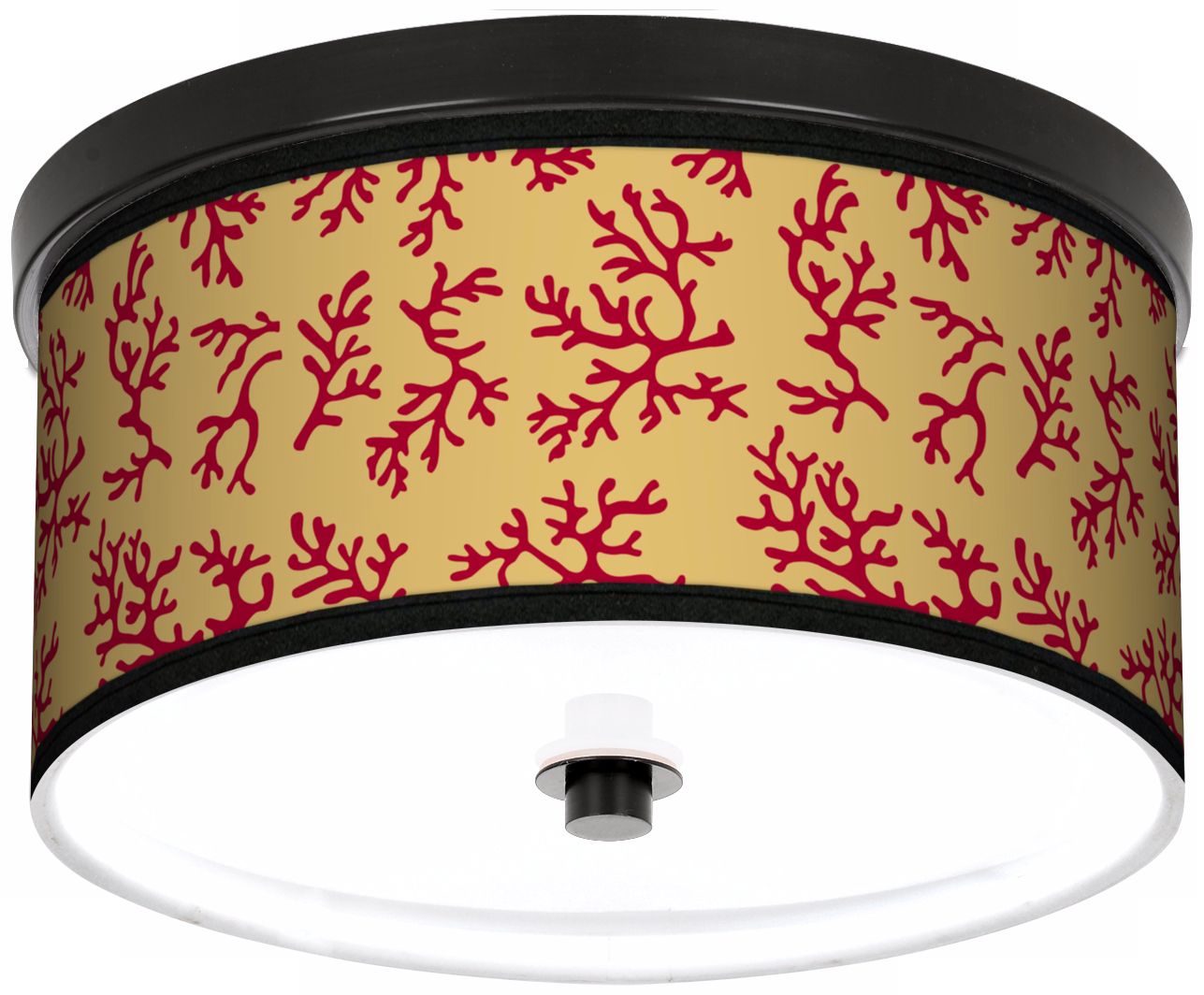 Crimson Coral 10 1/4" Wide CFL Bronze Ceiling Light