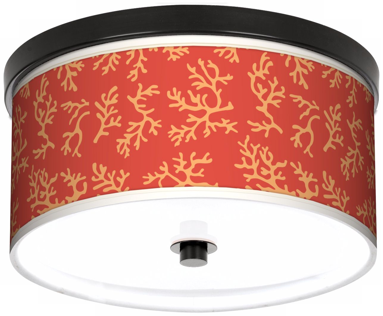 Tangerine Coral 10 1/4" Wide CFL Bronze Ceiling Light