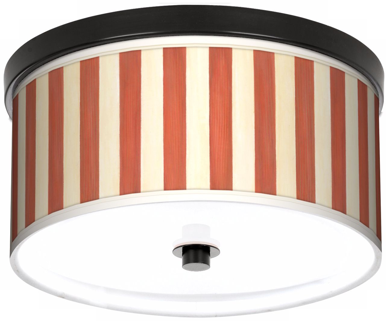 Seaside Stripe Red 10 1/4" Wide CFL Bronze Ceiling Light