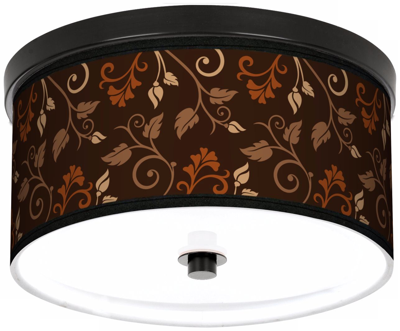 Foliage 10 1/4" Wide CFL Bronze Ceiling Light