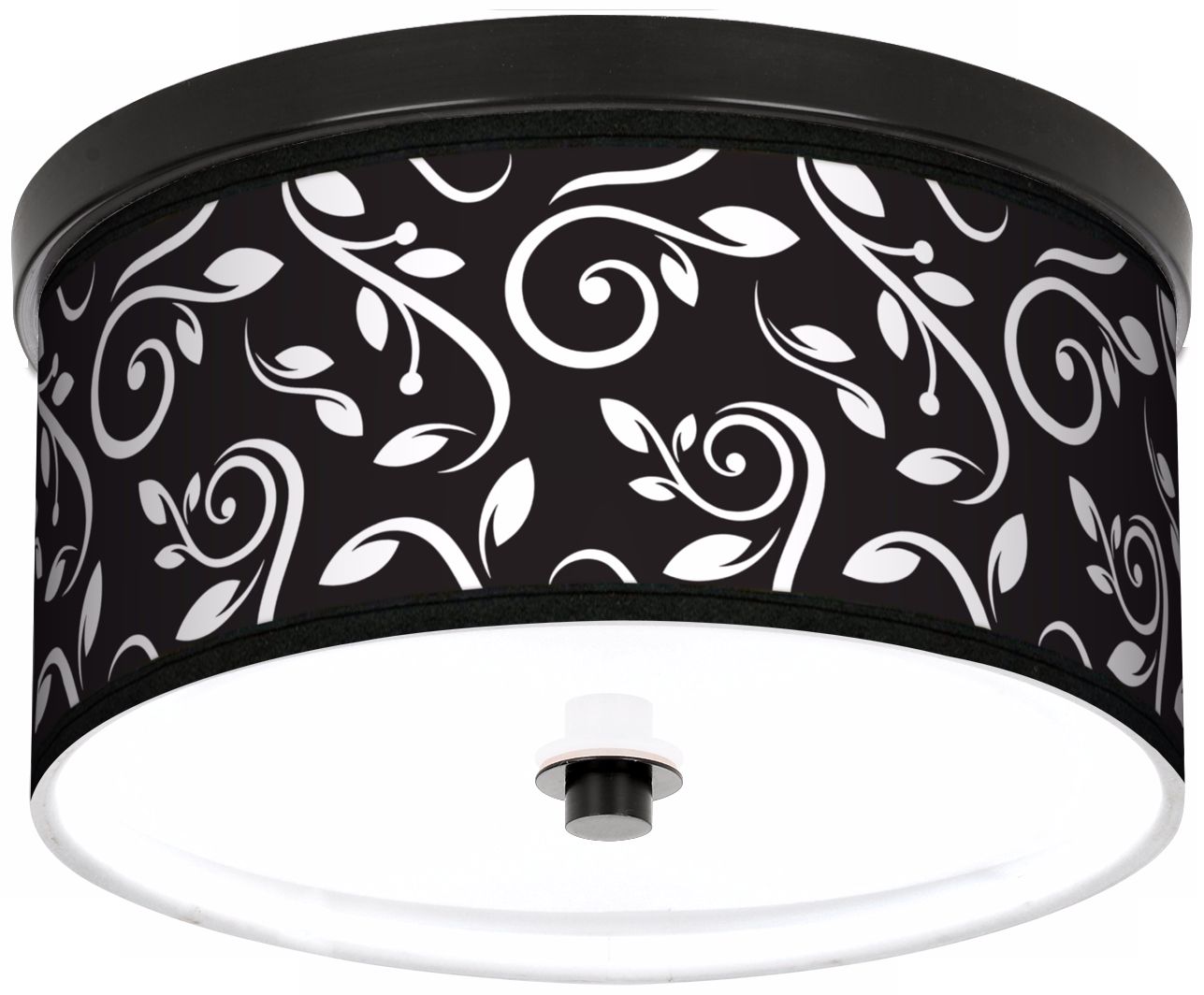 Swirling Vines 10 1/4" Wide CFL Bronze Ceiling Light