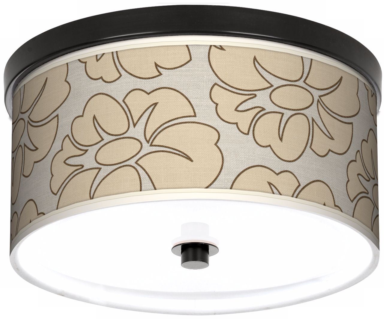 Floral Silhouette 10 1/4" Wide CFL Bronze Ceiling Light