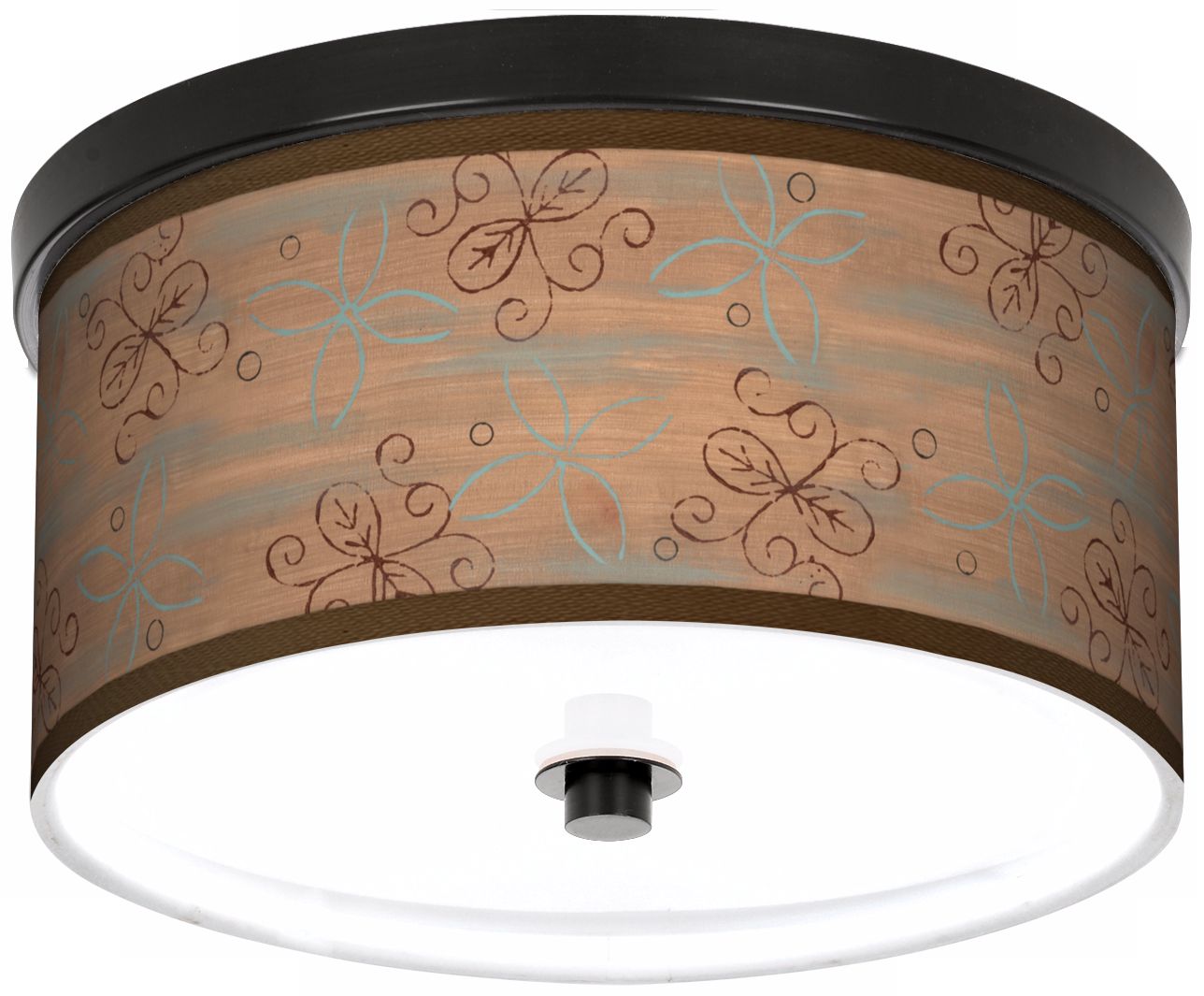 Cedar Lake 10 1/4" Wide CFL Bronze Ceiling Light