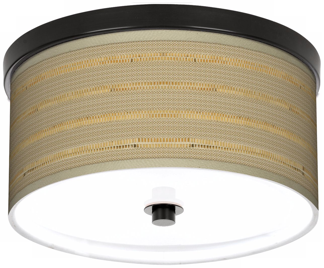 Woven Reed Giclee Bronze 10 1/4" Wide Ceiling Light