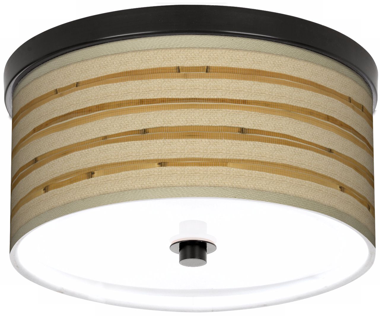 Bamboo Wrap Giclee Bronze 10 1/4" Wide Ceiling Light
