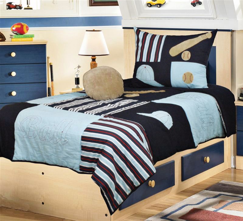 Baseball Quilt Bedding Set