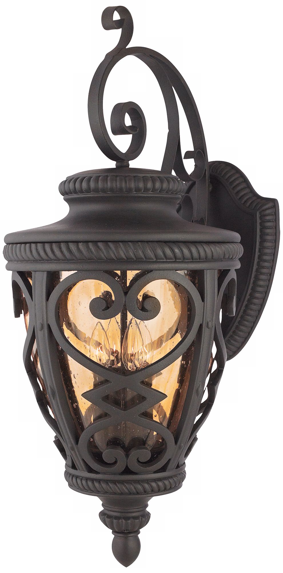 French Quarter Marcado Black 32" High Outdoor Wall Light
