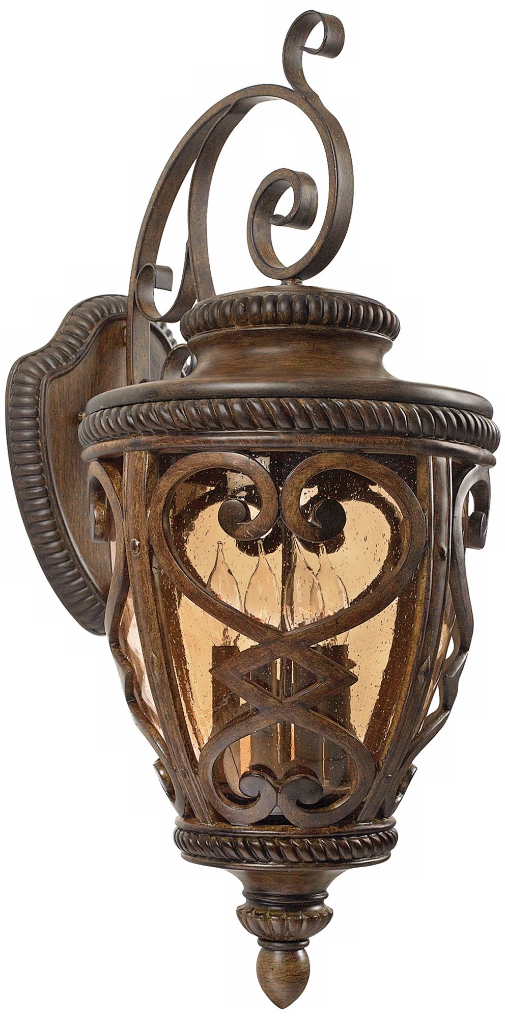 French Quarter Antique Brown 32" High Outdoor Wall Light