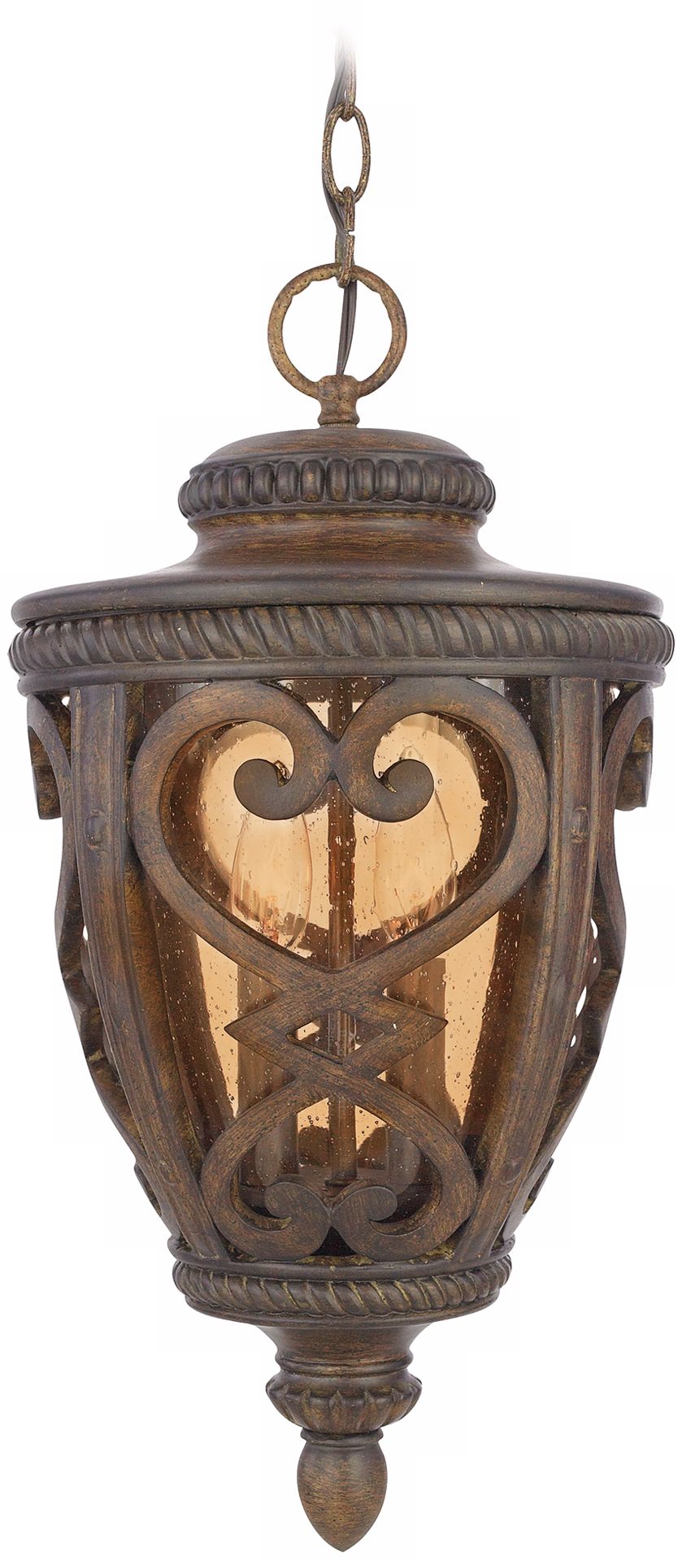 French Quarter Antique Brown 19" High Outdoor Hanging Light