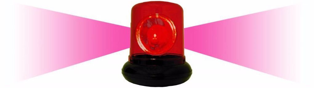 Red Spinning Police Beacon Light