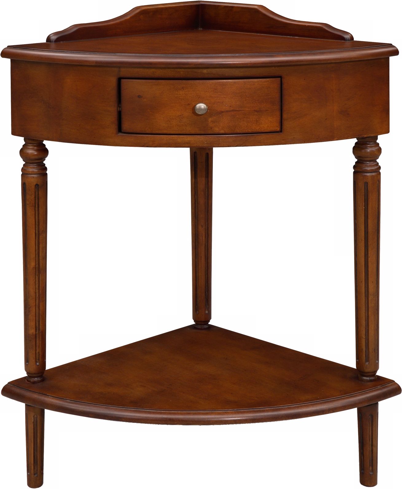 Favorite Finds Pecan Finish Corner Table