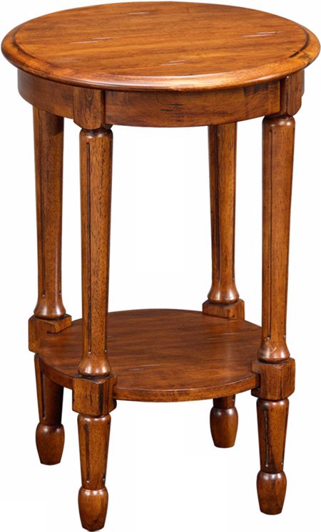 Favorite Finds Walnut Finish Round Fluted Table