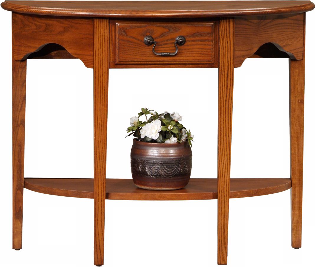 Favorite Finds Medium Oak Finish Demilune Table