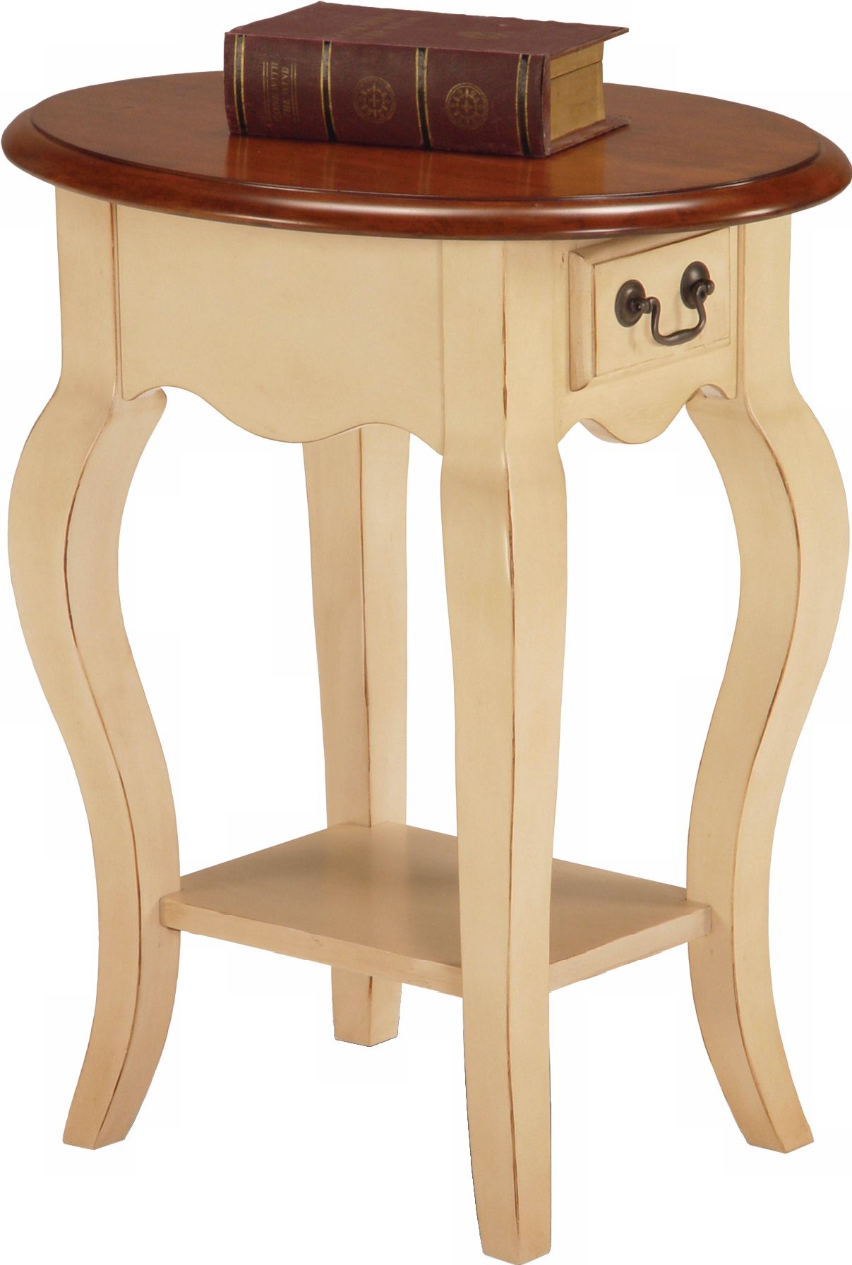 Favorite Finds Ivory Finish Oval Side Table