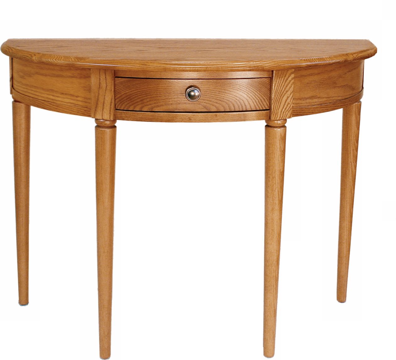 Favorite Finds Chestnut Satin Finish Demilune Console Table