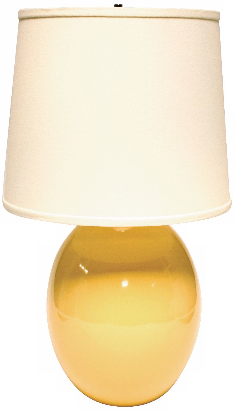 Haeger Potteries Saffron Yellow Ceramic Egg Table Lamp