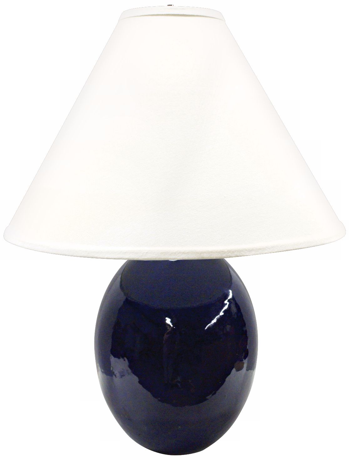 Haeger Potteries Cobalt Blue Ceramic Egg Table Lamp