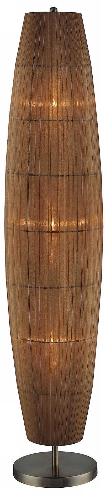 Lite Source Parvati Amber Organza Long Shade Floor Lamp