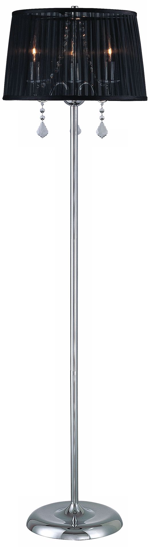 Lite Source Stenkol Black Organza Shade Floor Lamp