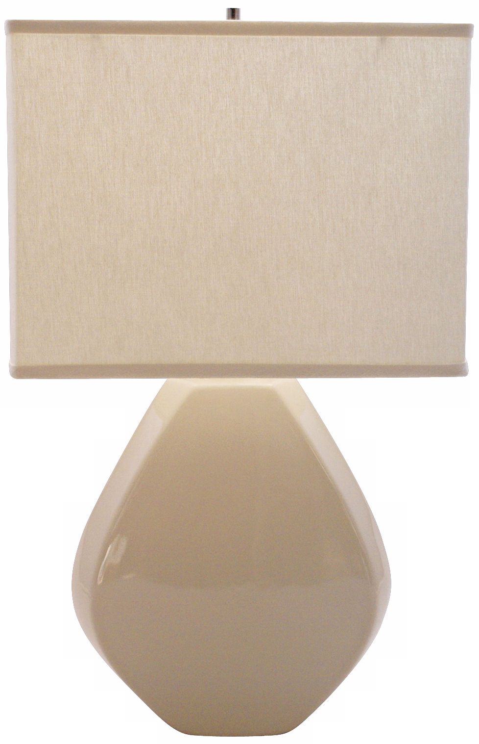 Haeger Potteries Ivory Ceramic Octagon Table Lamp