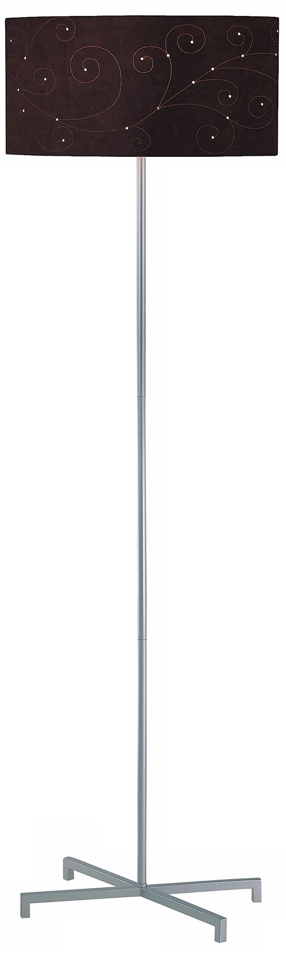Lite Source Hemsk Brown Suede Shade Floor Lamp