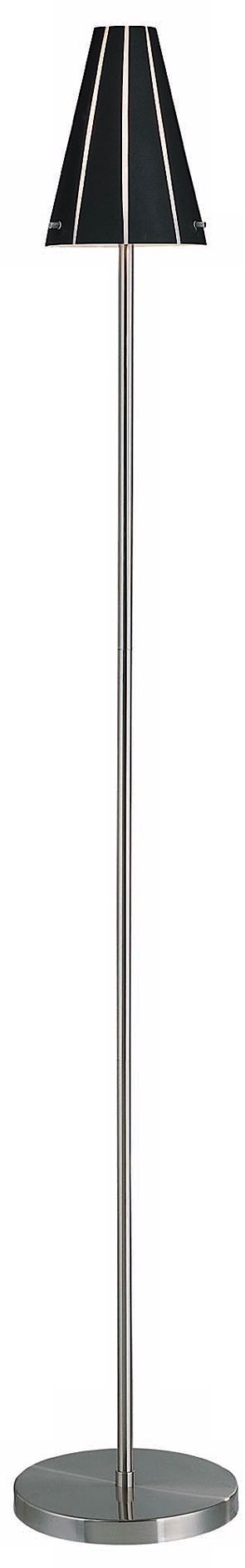 Messina Black Striped Glass Floor Lamp