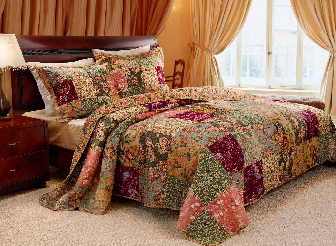 Flowering Gardens 3-Piece King Bedding Set