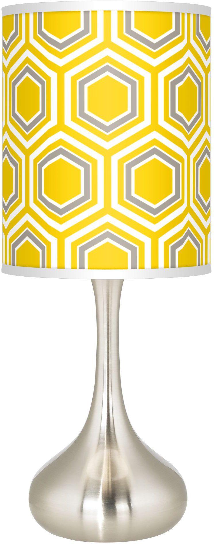 Honeycomb Giclee Kiss Table Lamp