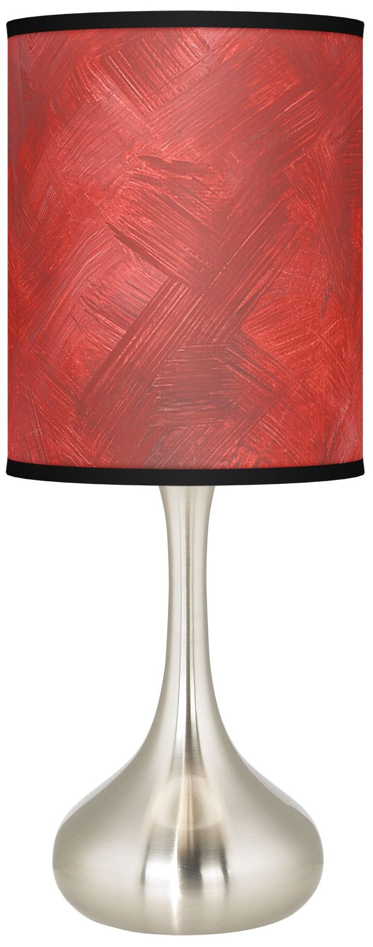 Red Abstract Giclee Kiss Table Lamp