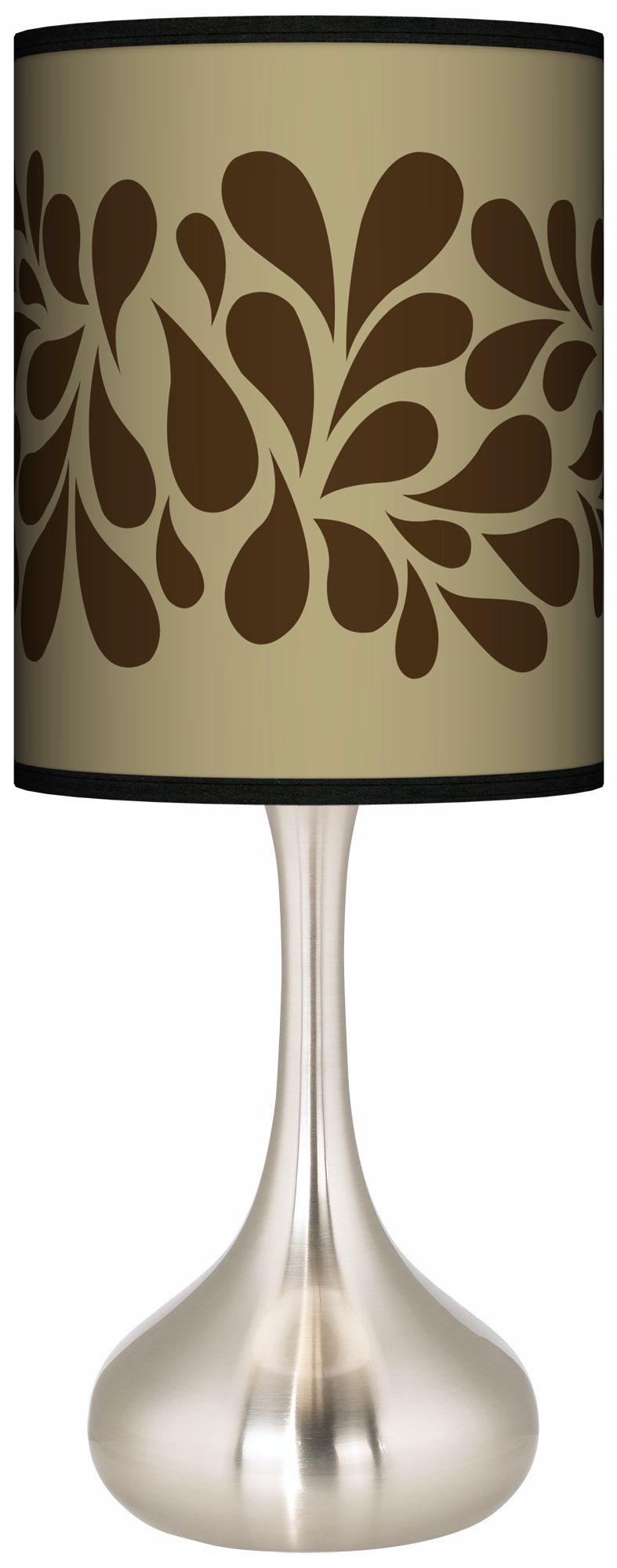 Brown Splash On Tan Giclee Kiss Table Lamp