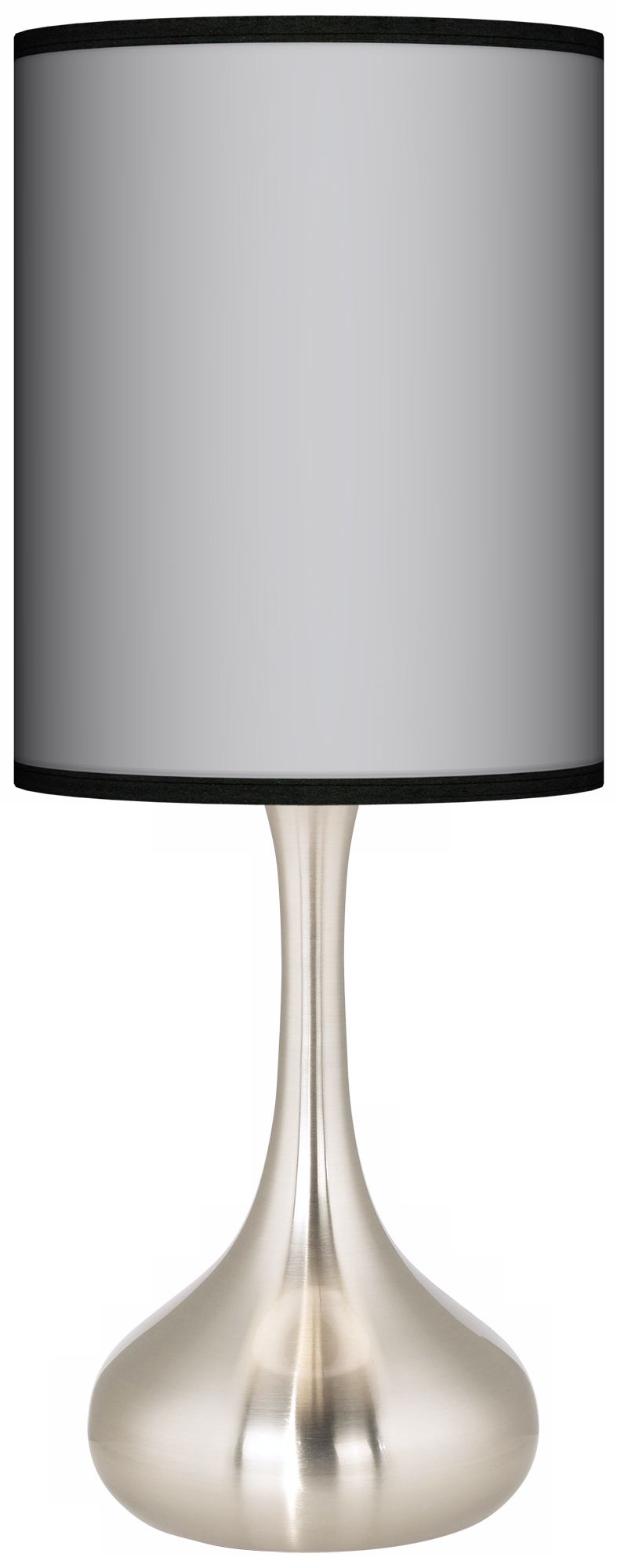 All Silver Giclee Kiss Table Lamp