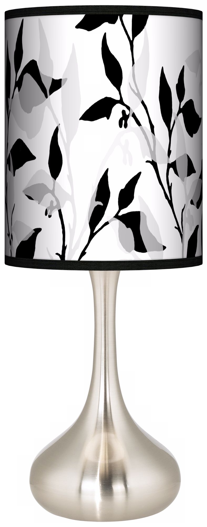 Three-Tone Leaves Giclee Kiss Table Lamp