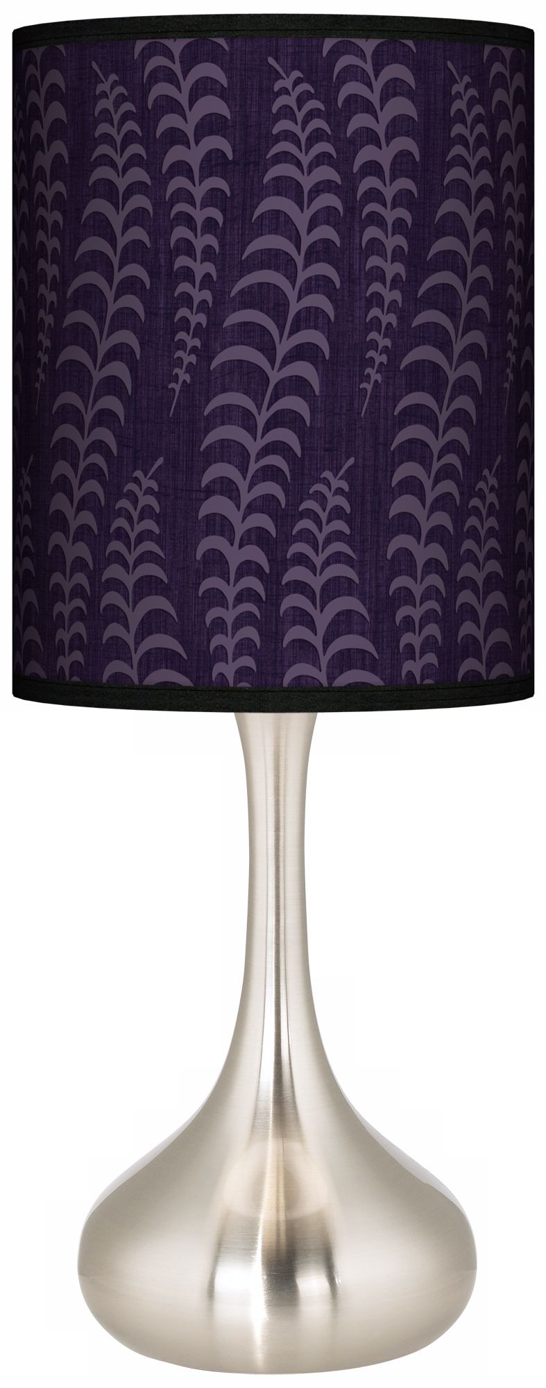 Stacy Garcia Fancy Fern Rich Plum Giclee Kiss Table Lamp