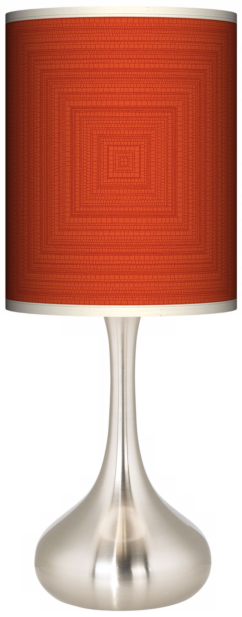 Stacy Garcia Crackled Square Coral Giclee Kiss Table Lamp