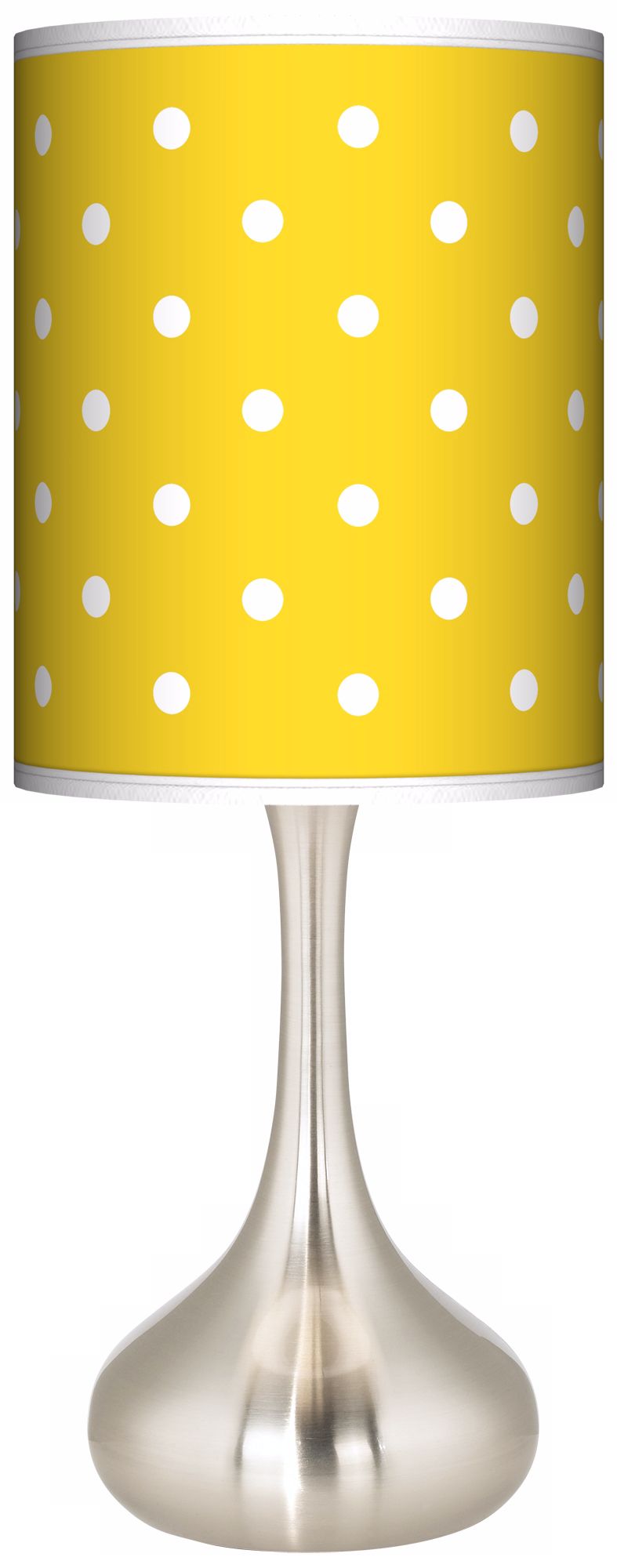 Mini Dots Yellow Giclee Kiss Table Lamp