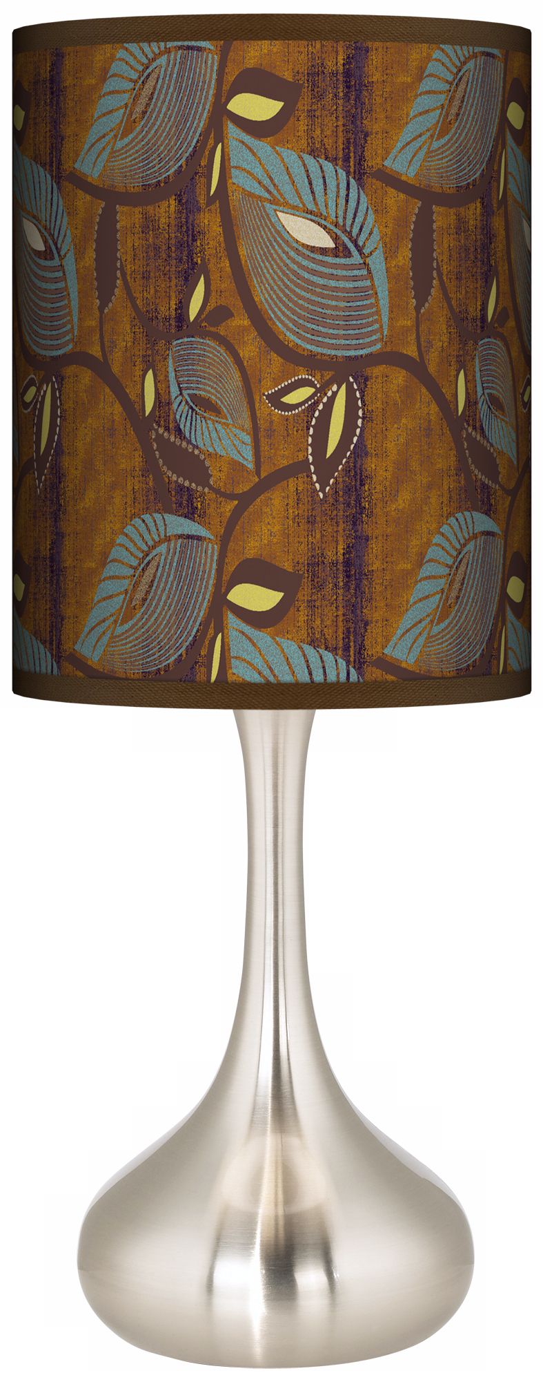 Stacy Garcia Theatric Vine Peacock Giclee Kiss Table Lamp