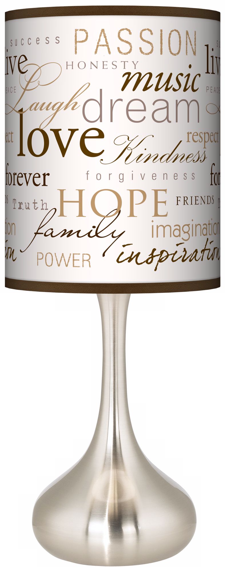Positivity Giclee Kiss Table Lamp