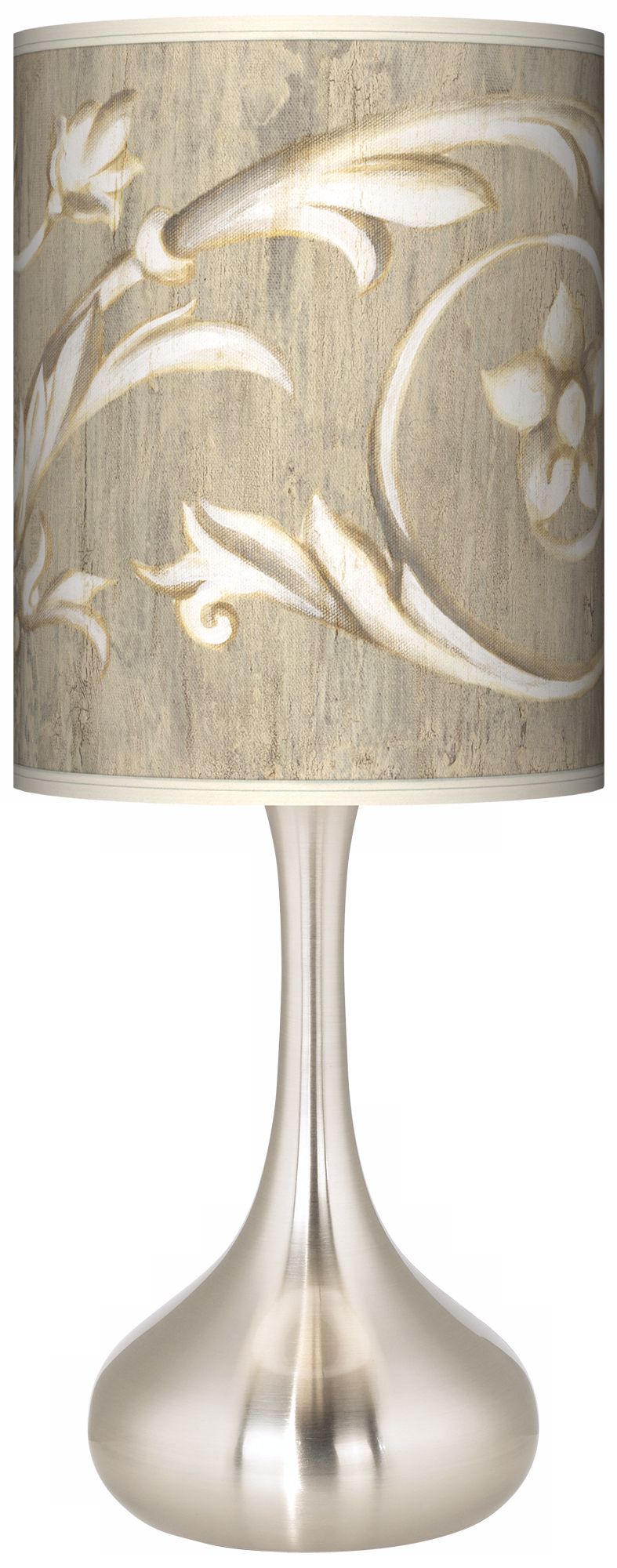 Laurel Court Brushed Steel Court Kiss Table Lamp
