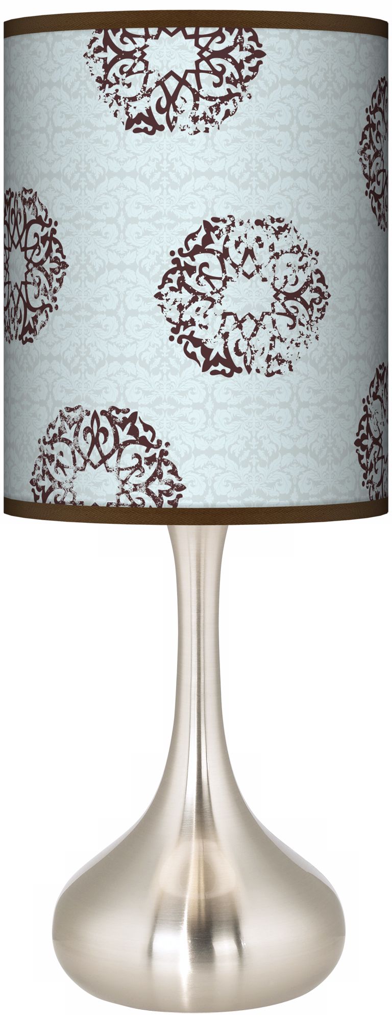 Weathered Medallion Giclee Shade Kiss Table Lamp