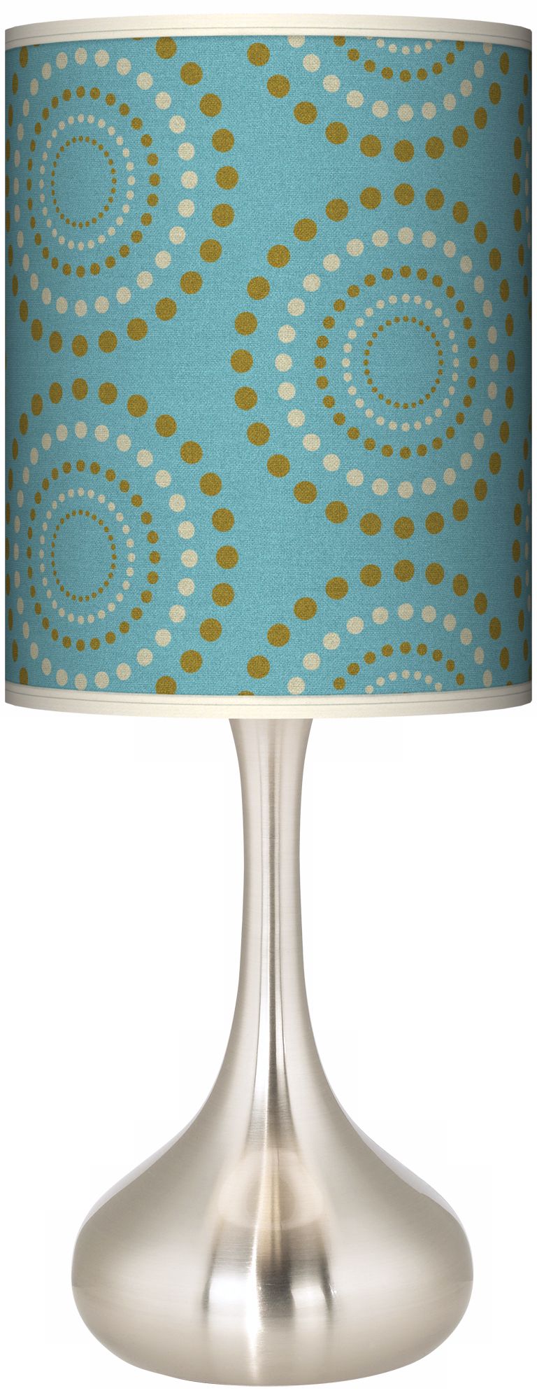 Blue Calliope Linen Giclee Pattern Kiss Table Lamp