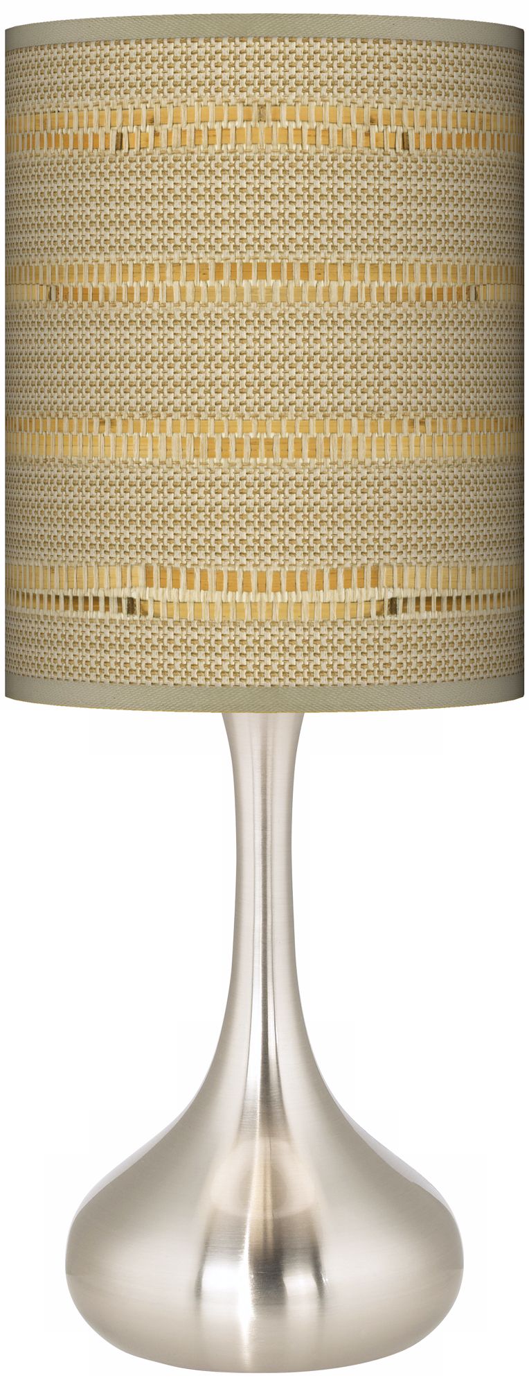 Woven Reed Giclee Kiss Table Lamp